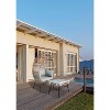 Outdoor Patio Wicker Egg Chair with Footstool 4W, Gray Blue/Beige -ModernLuxe - 2 of 4