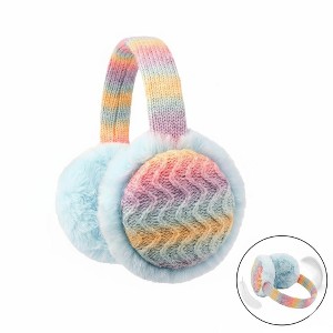 FAAYFIAN Kids Winter Knit Earmuffs, Soft Furry Ear Warmers for Boys and Girls, Cozy Cold-Weather Ear Covers for Ages 3–8 - 1 of 4