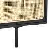 Karol 3 Door Cane Media Stand - MED1500 - Black/Natural - Safavieh - 4 of 4