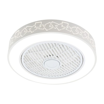 YIYIBYUS 20'' Enclosed Low Profile Round Ceiling Fan with Remote Control