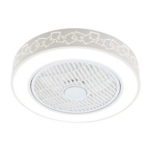 YIYIBYUS 20'' Enclosed Low Profile Round Ceiling Fan with Remote Control - 1 of 4