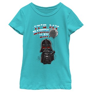 Girl's Star Wars Darth Vader It's My Birthday T-Shirt - 1 of 4