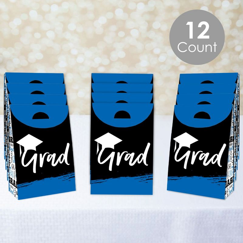 Big Dot of Happiness Blue Grad - Best is Yet to Come - Royal Blue Graduation Gift Favor Bags - Party Goodie Boxes - Set of 12, 3 of 10