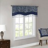 Classic Luxurious Paisley Motif Jacquard Weave Window Valance, Solid Faux Silk Flat Piping Detailed Valance for All Seasons - 4 of 4