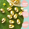 Syncfun 36 Pcs 2.3"/3'' Shiny Golden Metallic Easter Eggs in Gold Color for Basket Stuffers Filler, Easter Theme Party Favor, Classroom Prize Supplies - 2 of 4