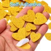 Unique Bargains Gold Heart Self-Adhesive Glitters Home Decor Card DIY Foam Stickers - 4 of 4