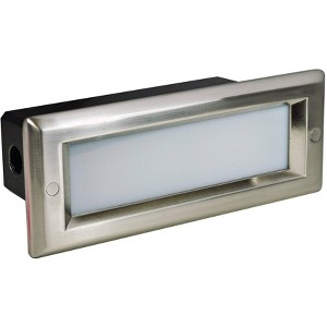 Nora 8 3/4" Wide Nickel Lensed Dimmable LED Step/Brick Light - 1 of 1