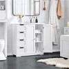 Yaheetech Wooden Bathroom Storage Cabinet Slide Floor Cabinet - 2 of 4