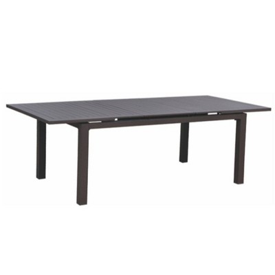 Santorini 87"/110" Rectangle Patio Dining Table - Brown - Courtyard Casual