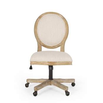 Pishkin French Country Upholstered Swivel Office Chair - Christopher Knight Home