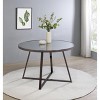 Coaster Home Furnishings Jillian Round Dining Table with Tempered Mirror Top Black Nickel - 2 of 4