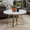 Wrightson Urban Industrial Faux Wrap Leg Round Coffee Table - Saracina Home - image 2 of 4