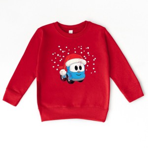 Leo the Truck Santa Hat Snow - Toddler Graphic Sweatshirt - 1 of 3