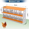6 Panel Galvanized Steel Nesting Box with stand for Chicken Coop, Removable Drop Tray and Ventilation, for Hens, Ducks, Rustproof Design Blue - 2 of 4