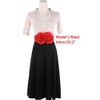 Elerevyo Women's Big Double-Flower Stretchy Elastic Wide Chunky Dress Waistband Belts - 4 of 4