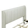 Platform Bed Frame with Fabric Upholstered Headboard and Wooden Slats Support, Fully Upholstered Mattress Foundation - 3 of 4