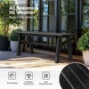 Karl Home | 47 In. HDPE Patio Bench with Metal Legs - 3 of 4