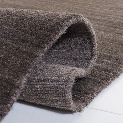 Charcoal Hand-Knotted Wool 6' x 9' Area Rug