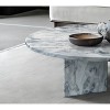 PAGED Modern Luxury Natural Marble Round Coffee Table for Living Room,Stylish Desigh Real Marble Center Table Tea Table End Table - 4 of 4