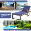 Tangkula Outdoor Chaise Lounge Chair w/ 4-Position Adjustable Backrest Poolside Patio Navy - 3 of 4