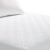 Aoibox Queen Size Mattress Protector Waterproof Viscose from Bamboo Deep Pocket 8-21 Inch Breathable Soft Noiseless White - 2 of 4