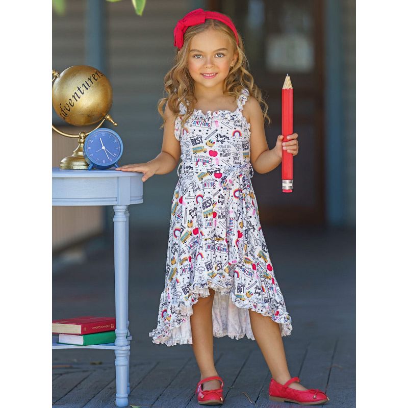 Girls Do Your Thing Doodle Hi-Lo Dress - Mia Belle Girls, 4 of 6