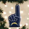 Old World Christmas Blown Glass Ornament for Christmas Tree, Los Angeles Chargers Foam Finger - 2 of 4