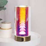 Teen Iridescent Cylinder LED Novelty Table Lamp - West & Arrow