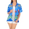 LA LEELA Button Down Shirt Casual Summer Beach Party Blouse Shirt Hawaiian Short Sleeve Vacation Dress Tops Blouses - 2 of 4