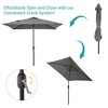 Sonkuki 6.5 FT Outdoor Patio Umbrella Market Table Umbrella With a Crank for Garden, Deck and Pool - 4 of 4