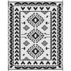 NAYSAYE 8' x 10' Reversible Outdoor Patio Rug Portable Camping Area Mat Waterproof for Indoor and Outdoor Use, Black and White - 2 of 4