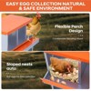 Chicken Nesting Boxes, Two-Tier Metal Chicken Egg Laying Box,Large Vented Holes for Egg Collection - 3 of 4