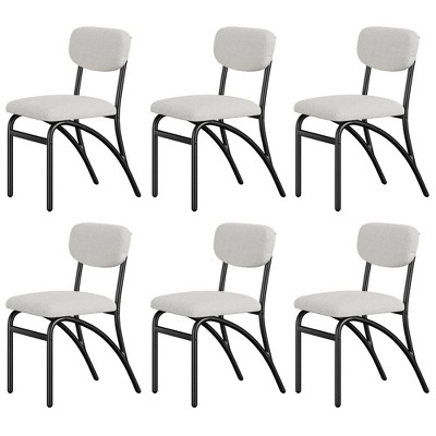 Dining Chairs, Boucle Dining Chairs Set of 2/4/6, Mid-Century Modern Upholstered Kitchen Dining Room Chairs