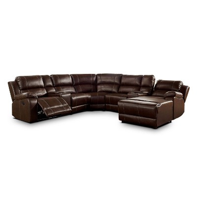 Castle Reclining Sectional Brown - HOMES: Inside + Out