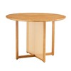 GlasFlength Round Modern Coffee Tables, Center Table with Sleek Minimalist Design for Living Room Decor, Beige,42”*42”*29.5" - 3 of 4