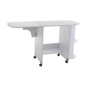 Stradville Expandable Rolling Sewing Table/Craft Station - White - SEI - 1 of 4