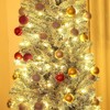 Whisen 7.5FT Prelit Artificial Christmas Tree with 220 LED Lights and 519 Branch Tips, Metal Stand - 3 of 4