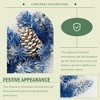 Whisen 4-Piece Pre-Lit Artificial Christmas Tree Set with Double 4FT Entryway Trees, 50” Wreath and 9FT Garland - Blue - 4 of 4