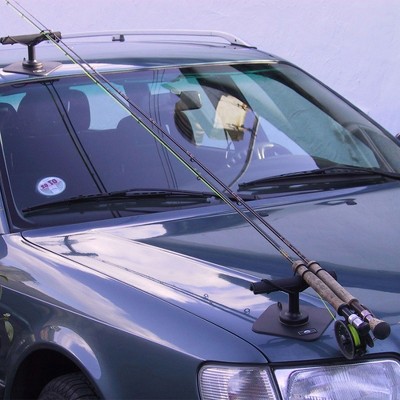 Black Magnetic Rod Rack with Vacuum Technology for 4 Rods