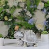 Roman 5.5" Gray and White Outdoor Turtle in Rain Boots Garden Statue - 3 of 3