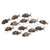 24" x 45" Metal Fish Indoor Outdoor Wall Decor Multi Colored - Olivia & May - 2 of 4