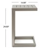 NicBex Outdoor End Table Modern Aluminum C-shaped Outdoor Coffee Table Outdoor Side Table, Patio Table Small Table for Backyard, Balcony, Porch - 3 of 4