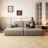 74.8" Corduroy Modular Sectional Sofa Bed with Dual Sleeper, Plush Fabric, No Assembly - 4 of 4