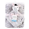 Hudson Baby Infant Girl Plush Blanket with Security Blanket, Zebra, One Size - 2 of 4