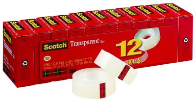 Scotch 810 Magic Tape Refill Pack, 0.75 X 1000 Inches, Matte Clear, Pack Of  12 : Target