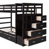 Sapphtopaz Space-Saving Bunk Bed for Teens/Adults, Simple Bed Frame with Trundle and Staircase for Bedroom, Kids Room - 2 of 4
