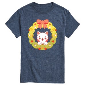 Men's - Instant Message - Chibi Cat Wreath Short Sleeve Graphic T-Shirt - 1 of 4