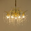 YIYIBYUS 9-Light Gold Elegant Luxury Crystal Chandelier with Adjustable Height for Living Room - 2 of 4