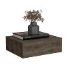 Floating Nightstand 5"H, Modern Wall-Mounted Bedside Shelf with Drawer, Dark Brown - 3 of 4