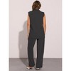 INSPIRE CHIC Women's Outfits Sleeveless Suit and Wide Leg Pants Business Blazer Sets 2 Pcs - 4 of 4